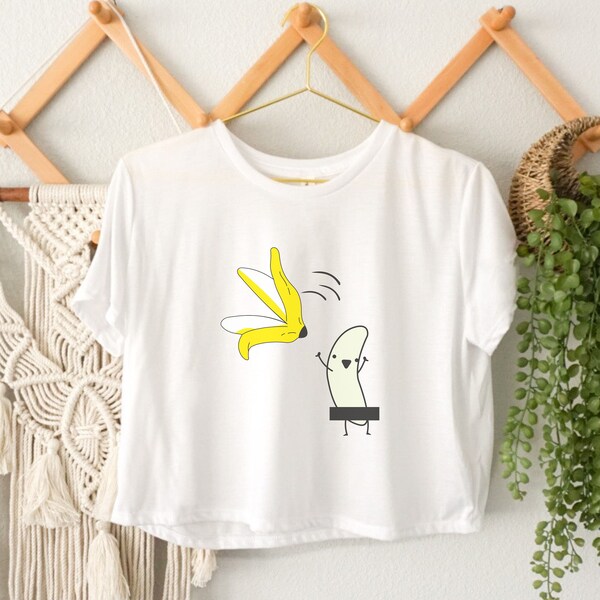 Foiled Banana Crop T-Shirt