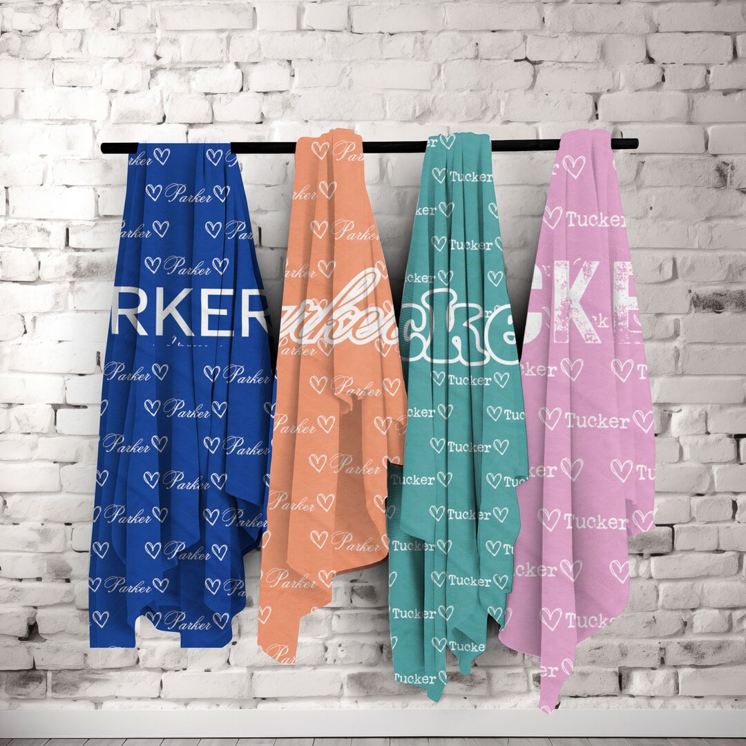 Personalized Custom Blanket, Baby Boy Blanket, Name Blanket, Girl