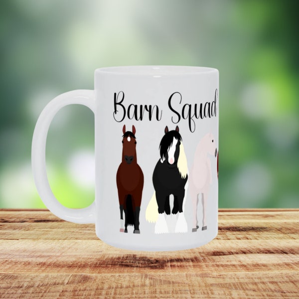 Horse Breeds Mug, Barn Squad Mug, Horses Mug, Gift for Horse trainer,Gift for Horse Mom, Equestrian horse Mug, Horse Person Gift,Barn Owner