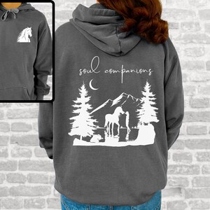 Oil Painting Style Colorful Horse Cotton Casual Hoodie Sweatshirt main image 0