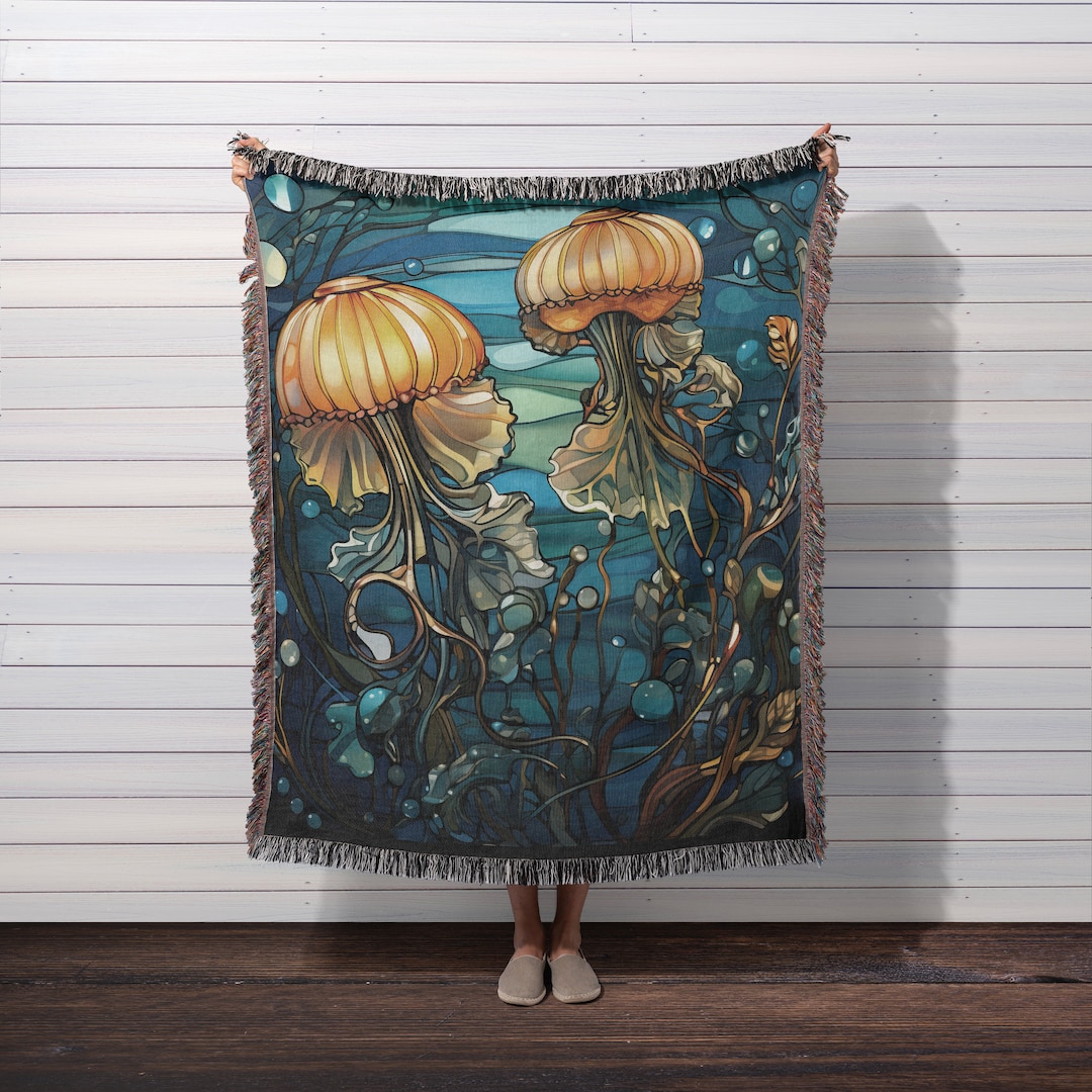 Jellyfish Print Pattern Blanket