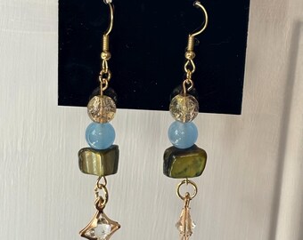 princess zelda botw inspired earrings | bright earthy magical legend of zelda