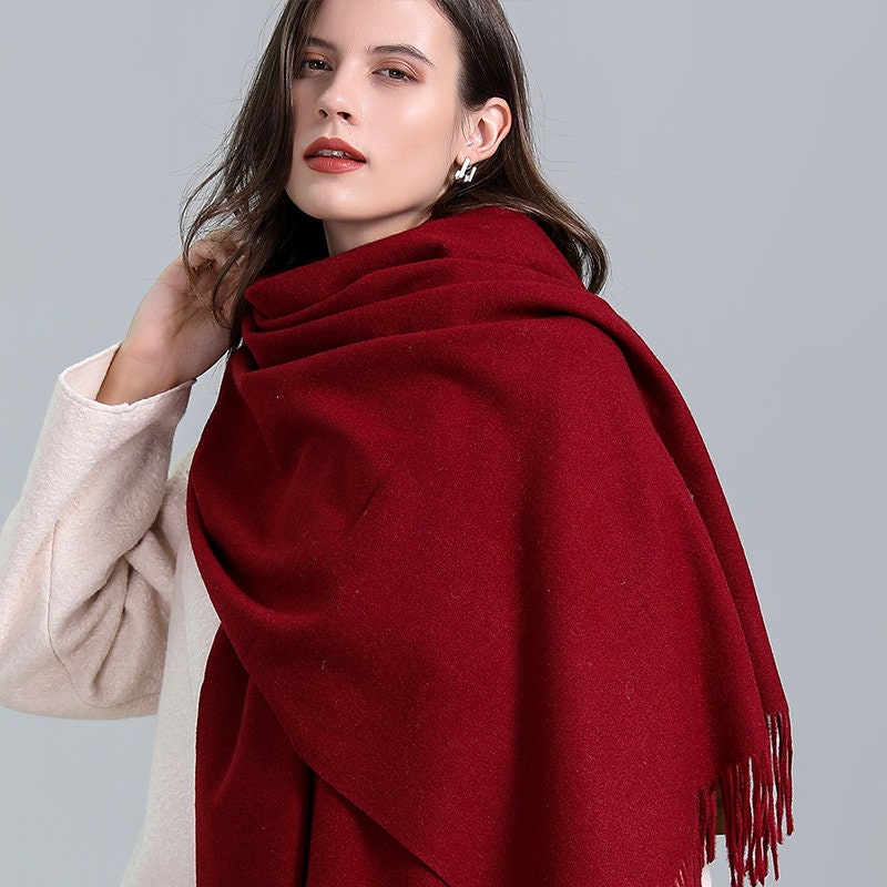 Tassels Bufanda Pashmina Warm Cashmere Scarf Foulard 2022 Lady Design  Blanket Print Fashion Winter New Women Shawls Thick Wraps