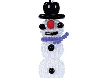 Kit de enfeite de Natal Miyuki Boneco de Neve nº 42 Charm Japão