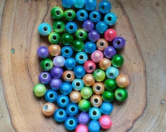 Contas Milagrosas Japonesas de 6 mm, Pacote com 20 Unidades Sortidas para Efeito 3D