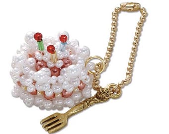 Kit de enfeites Miyuki Sweets nº 24 Bolo de Aniversário Difícil de Encontrar