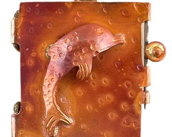 Pingente de golfinho de cobre Patricia Healey