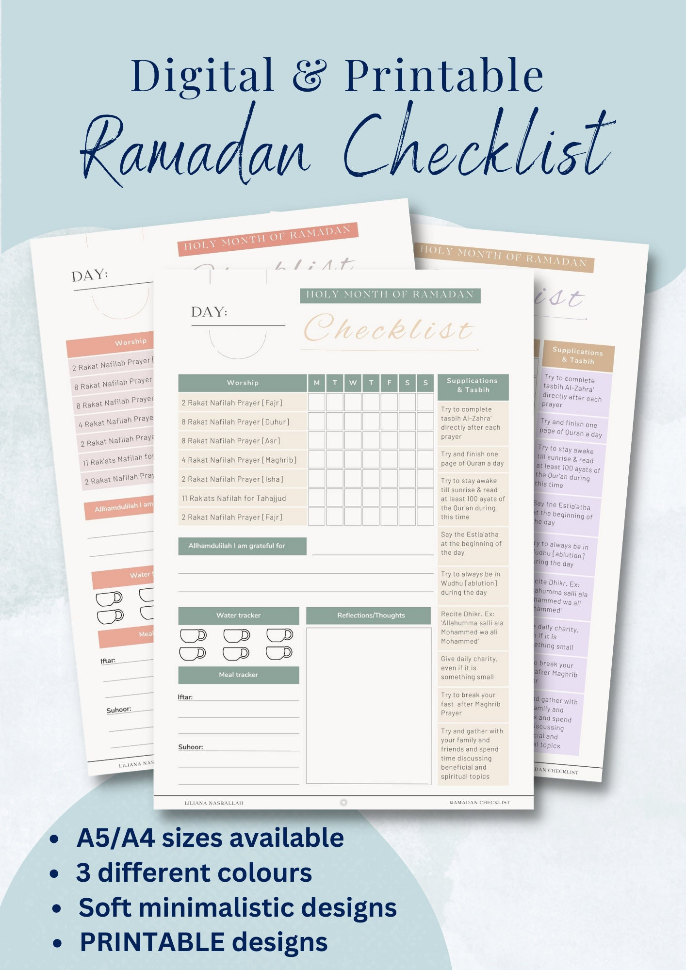 Printable Ramadan Checklist 2023 Soft Minimalistic Checklist - Etsy Australia