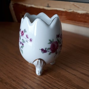 Vintage Porcelain Egg Shaped Vase
