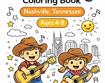 My First Nashville Coloring Book – Kid-Friendly Landmarks for Ages 4–8