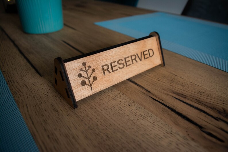 Large Custom Reserved Signs Restaurant Ware Wood Table Sign for Bars