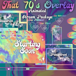 That 70's Animated Stream Package /groovy/ Rainbow / Trippy / Colorful ...