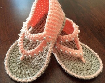 Crochet sandals