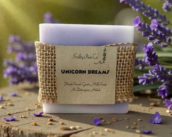 Hand Poured Goat Milk Soap | Lavender Bar | Natural Gentle Skincare