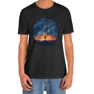 Cosmic Wanderer T-Shirt for Space Lovers Shirt of Cosmos Tee Gift for Galaxy Fans - Unisex Jersey Short Sleeve Tee