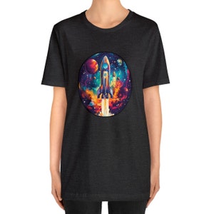 Galactic Explorer T-Shirt for Space Lovers Shirt of Spaceship Tee Gift for Galaxy Fans - Unisex Jersey Short Sleeve Tee