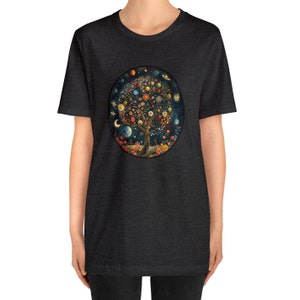 Galactic Garden T-Shirt for Space Lovers Shirt of Cosmos Tee Gift for Galaxy Fans - Unisex Jersey Short Sleeve Tee