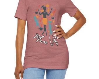 Mom Life T-Shirt zum Muttertag Shirt von Mom Tee Geschenk zum Muttertag - Unisex Jersey Kurzarm T-Shirt