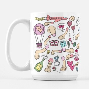Engagement Mug-Adult Humor Mug-Wedding Mug-Bachelorette Mug-Penis Mug-Coffee Mug