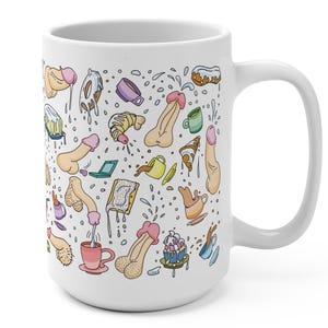 Coffee and Cream-Adult Humor Coffee Mug-Funny Coffee Mug-Penis Mug-Coffee Mug
