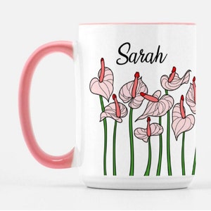 Personalized Flower Mug- Flower Mug-Funny Mug-Garden Mug-Penis Mug-Mother&#39;s Day Mug-Girlfriend Mug-Boyfriend Mug-Gag Gift-Gag Mug