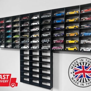 Modular Hot Wheels 1:64 18 Car Matchbox Wall Display Shelf Toy Storage CUSTOMIZE