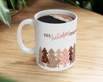 My Holiday Movie Watching Mug - 11oz with Trees