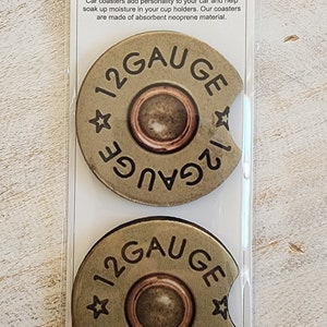 Ammo Car Coasters, Neoprene ir ceramic Hunting Gift (Set of 2)