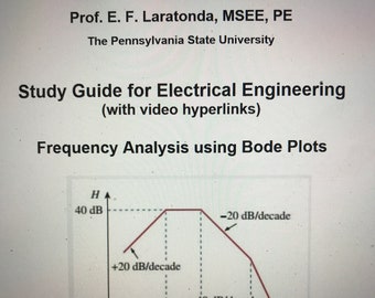 Study Guide/Lecture Notes on Frequency Analysis using Bode Plots actual college video lecture hyperlinks.