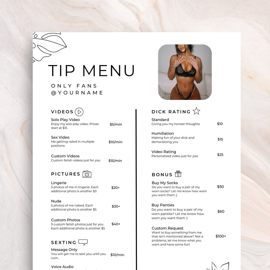Onlyfans Tip Menu Editable Template Plant Theme Tip Menu Templates Onlyfans Tip Menu Editable Template Plant Theme Tip Menu Templates