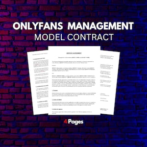 Onlyfans Management Contract | Agency Model Contract | Service