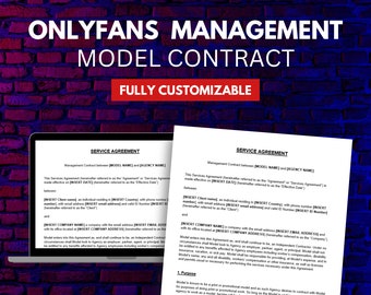 Onlyfans Agency Contract Management Agency Model Contract - Etsy