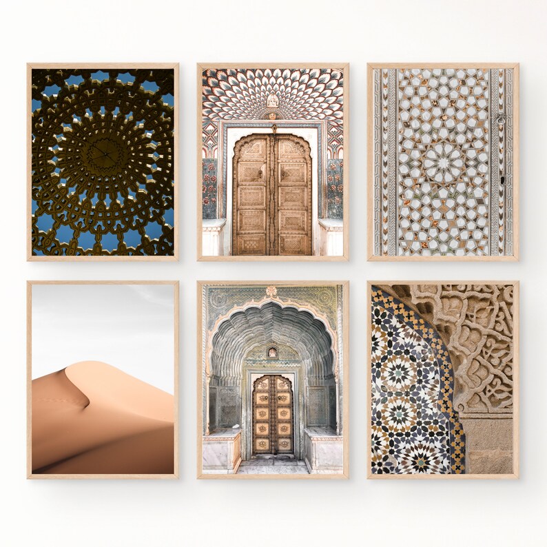 Islamic Wall Art Moroccan Poster Neutral Wall Art Large Boho Print ...
