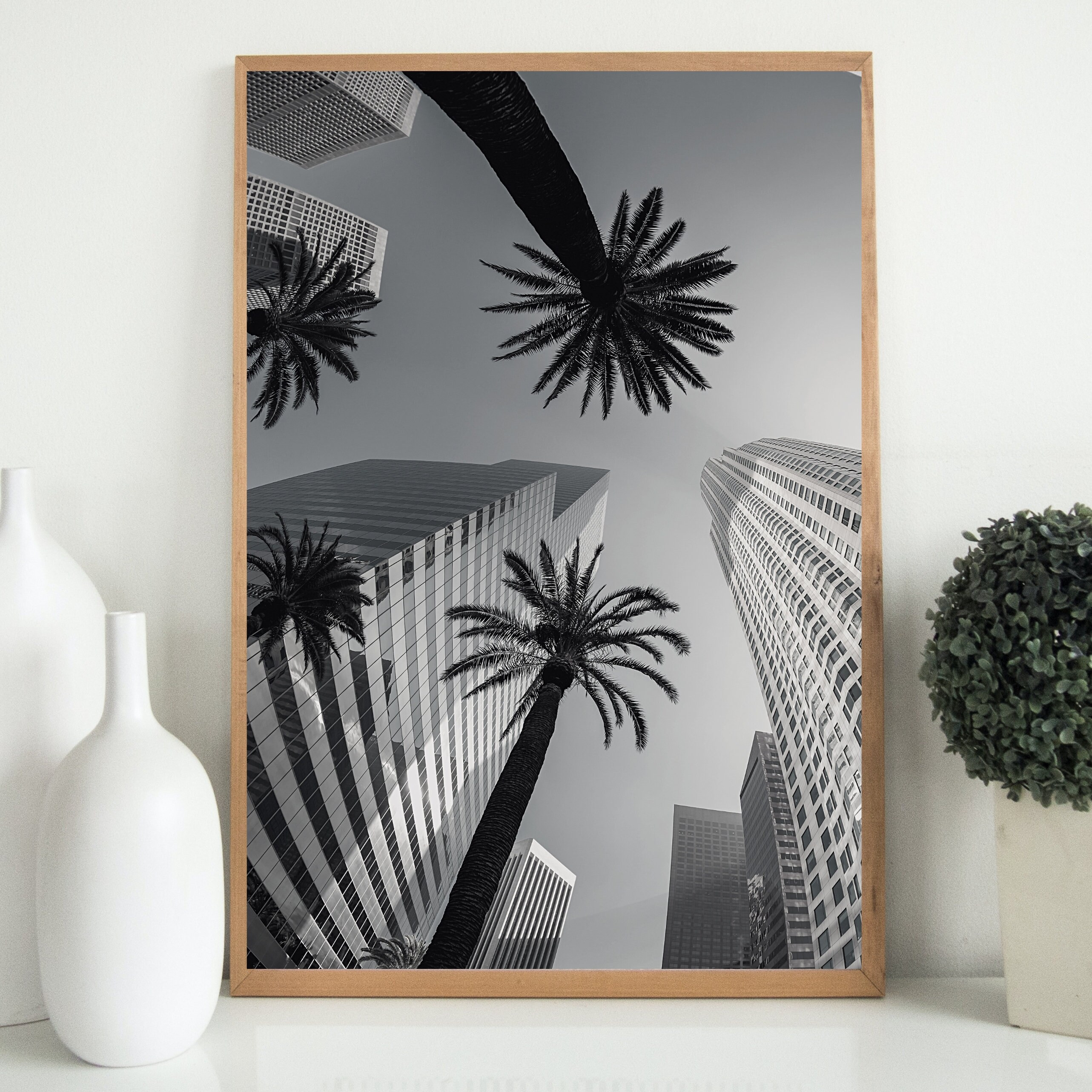 Los Angeles Wall Art Los Angeles Wall Art Palm Tree Print Etsy