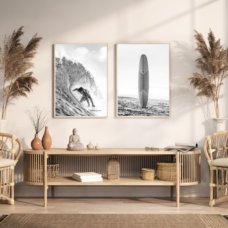 Surfboard Decor Instant Download Art Surfboard Wall Decor Etsy