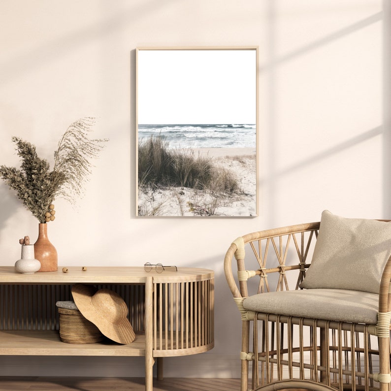 Ocean Waves Print Boho Beach Wall Art Large Boho Wall Art Boho Wall Art