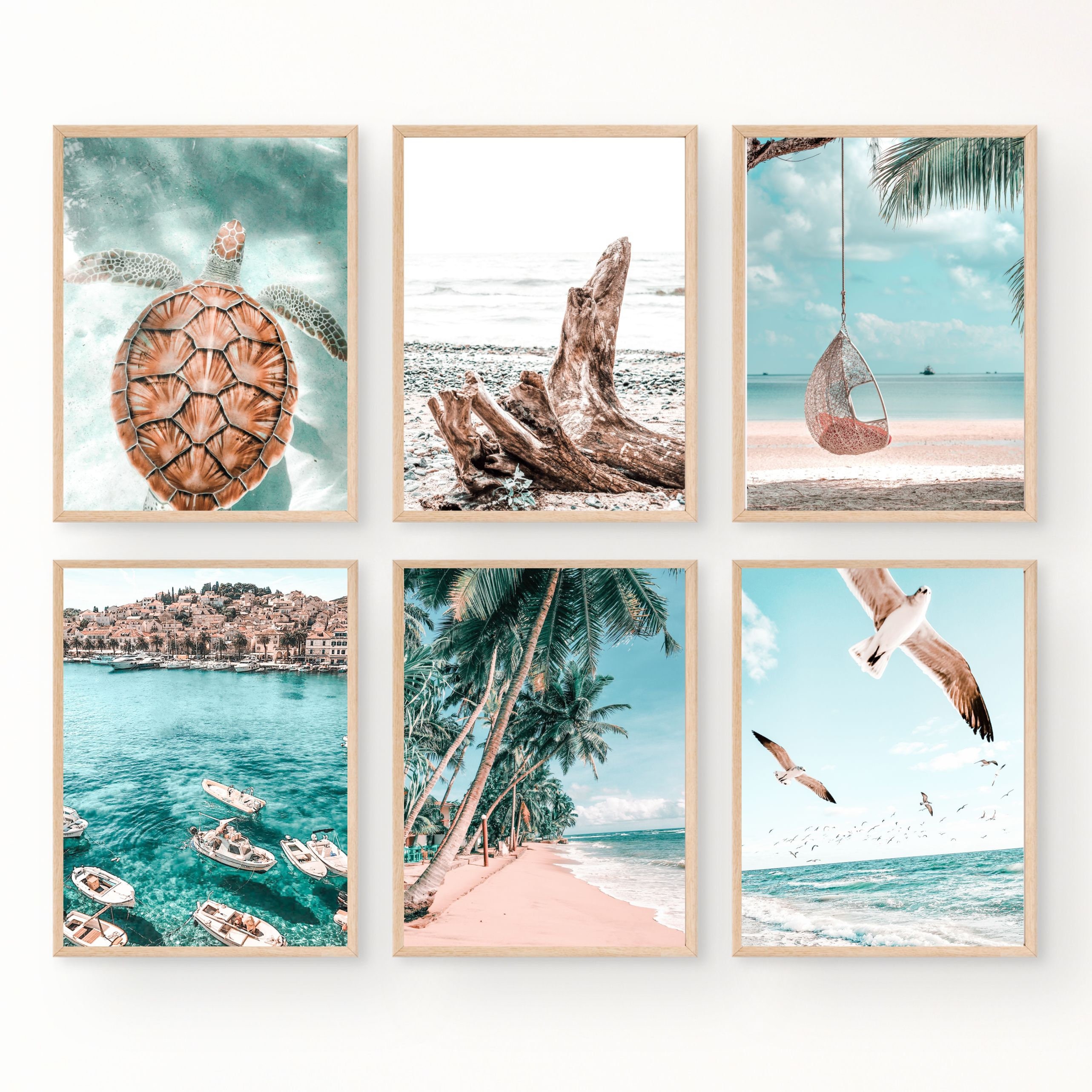 Beach Wall Art Boho Beach Wall Art Large Beach Wall Art Pastel Etsy