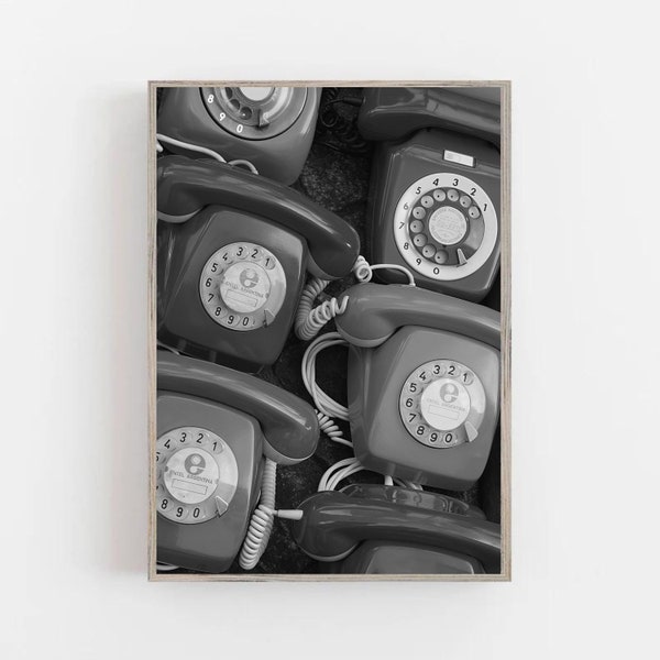Antique telephone Trendy Black and White wall Art Vintage Telephone Poster Urban Art Old telephone decoration INSTANT Download Printable