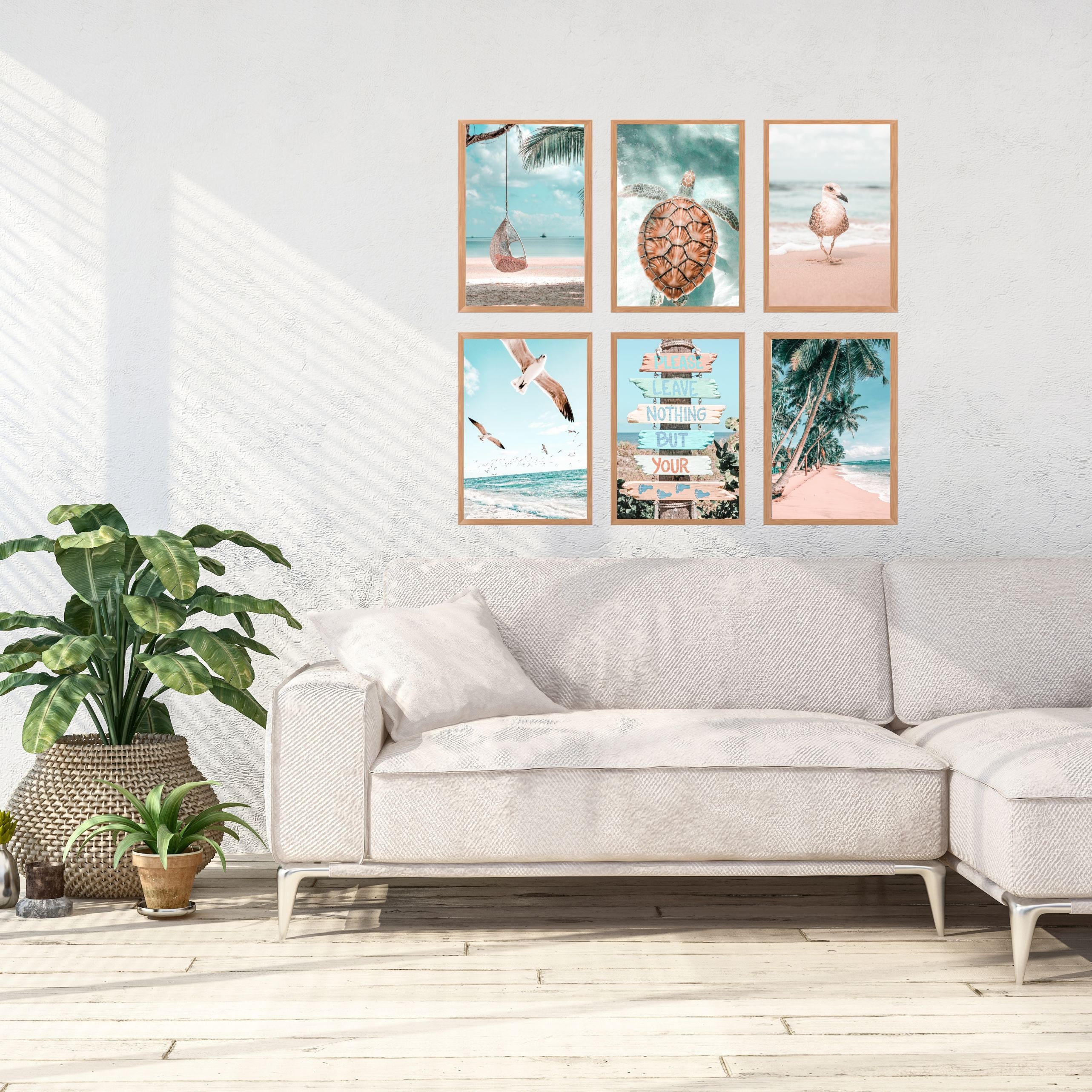Beach Wall Art Boho Beach Wall Art Large Beach Wall Art Pastel Etsy