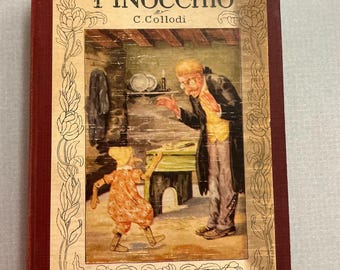 Pinocchio A Tale of a Puppet by C. Collodi / hardback/ 1920s/ antique/