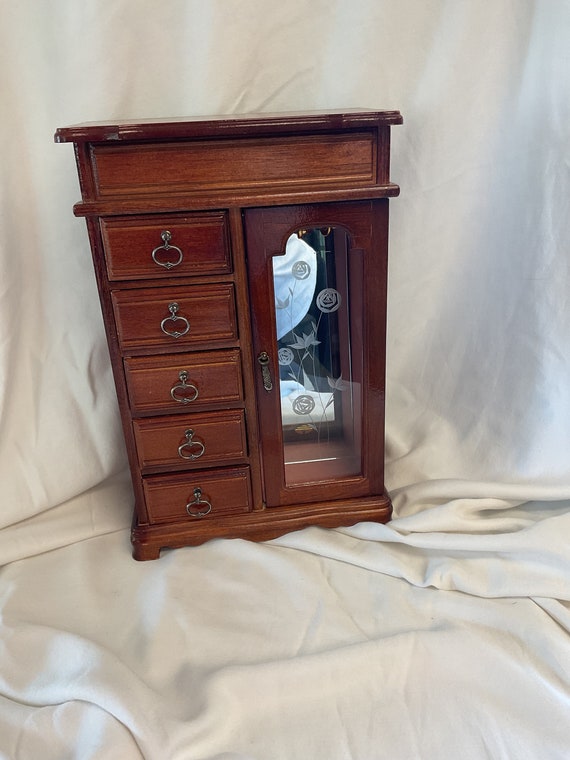 80s Wood Jewelry Box