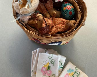 All Vtg Easter decorations decor Treasure Baskets with goodies