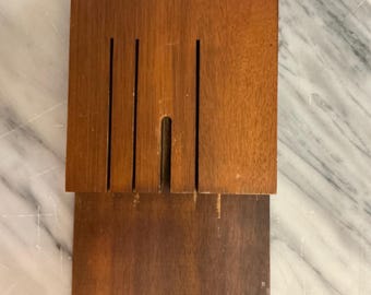 Vtg Wooden Knife Block/wall hanging/8 Slots /