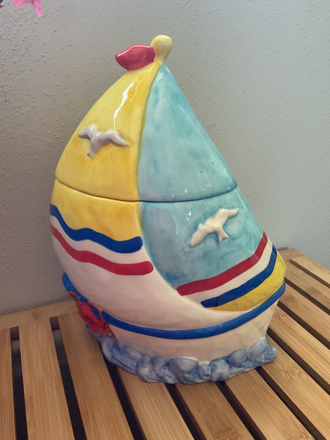 Sailboat Cookie Jar - Etsy