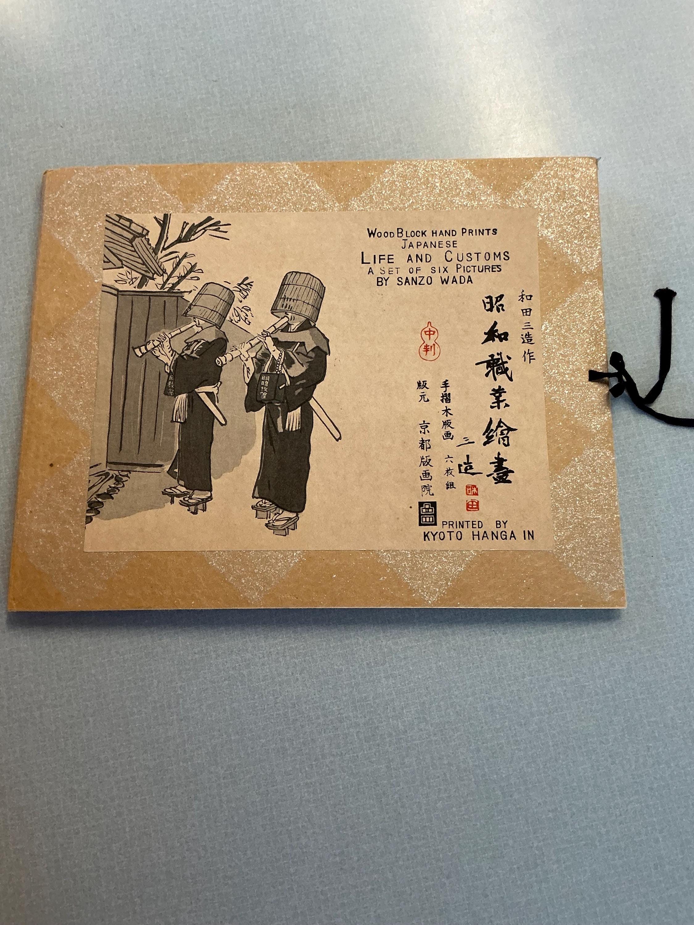Wada Sanzo (1883-1968) Wood Block Hand Prints Japanese Life and