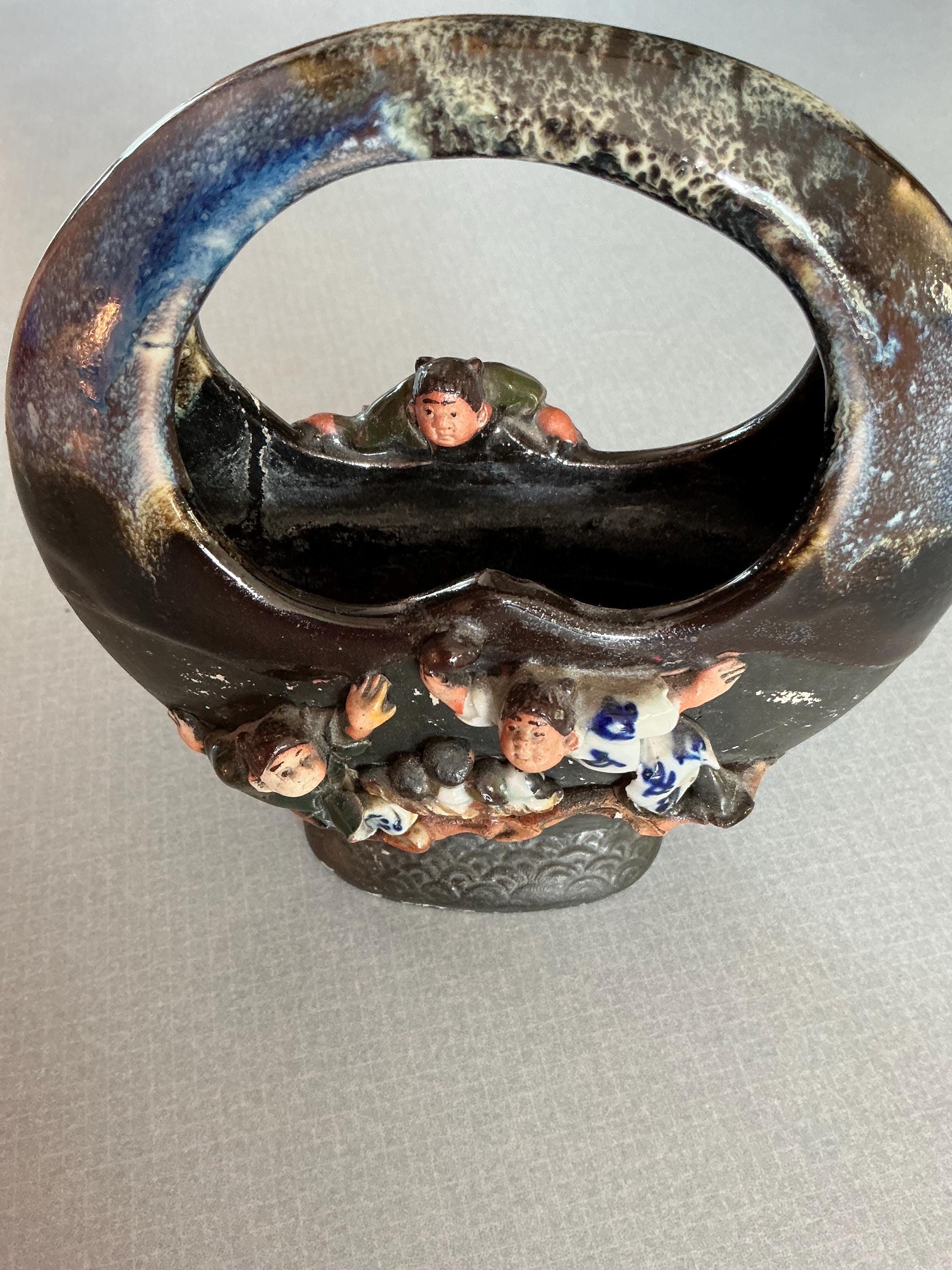 Antique Japanese Moon Vase - Etsy