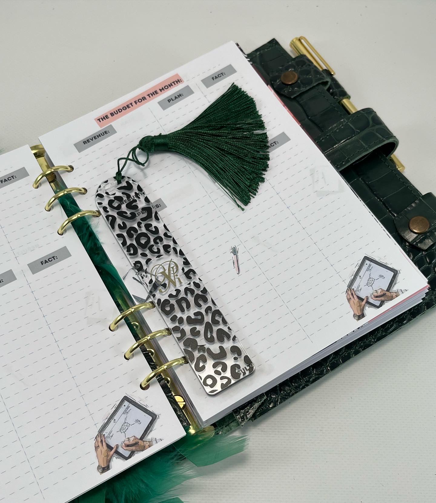 Perfect Green Dragon Leather Planner Binder A5,exclusive Planner, Gift