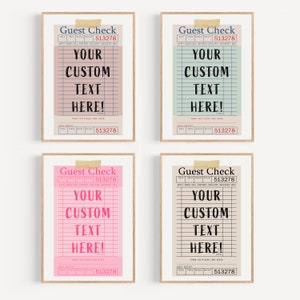 Individueller Gästecheck Digitaldruck