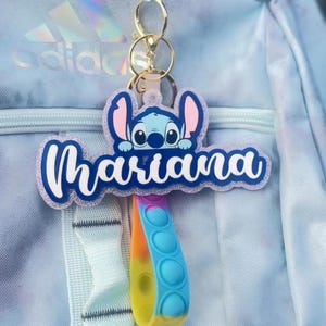 Stitch Keychain , Custom Keychain , Disney Keychain
