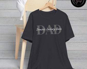 Camisa de papá personalizada con nombres de niños, camiseta de papá personalizada, camisa personalizada para papá, camisa del día del padre, regalo de papá nuevo, regalo de cumpleaños papá